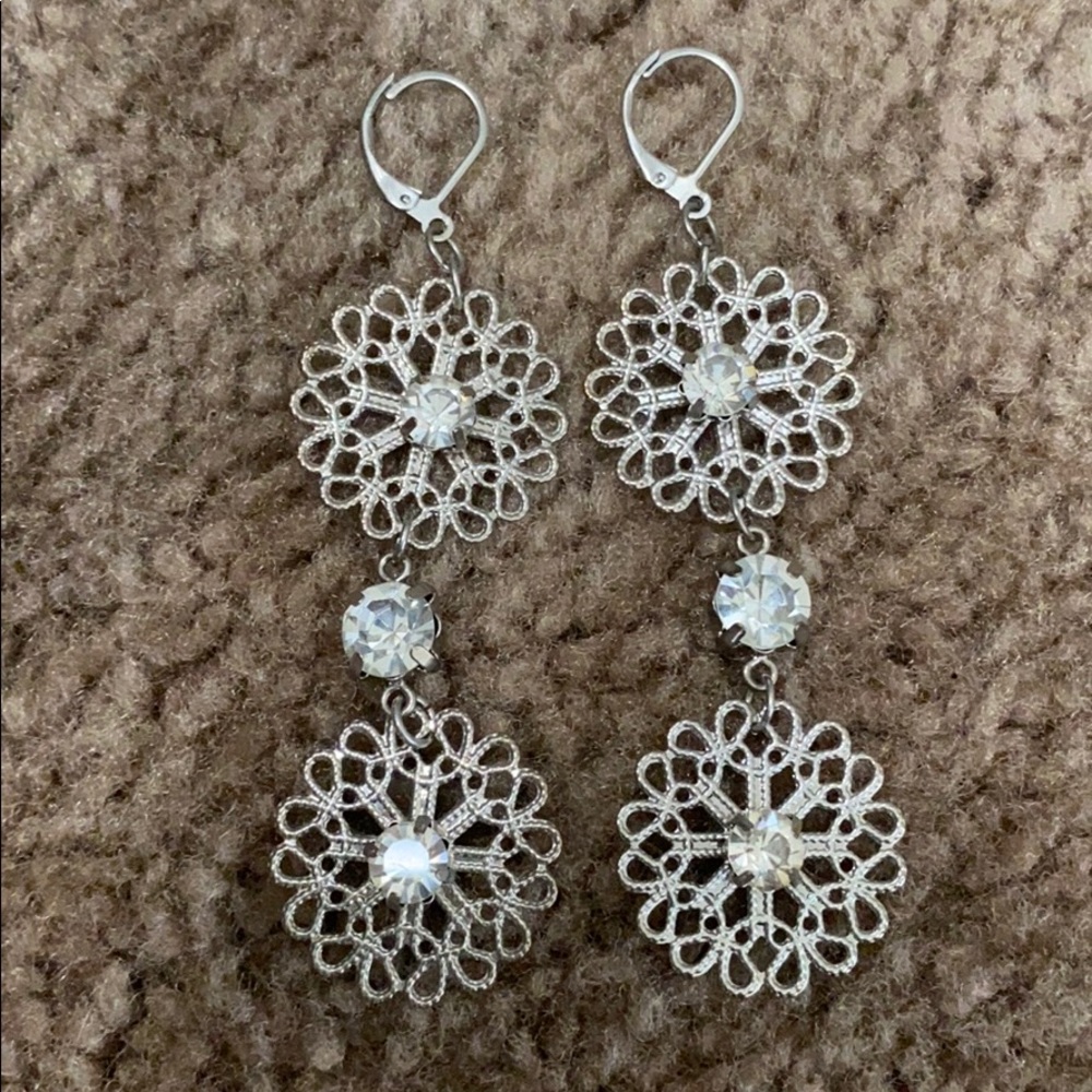 Silver earrings